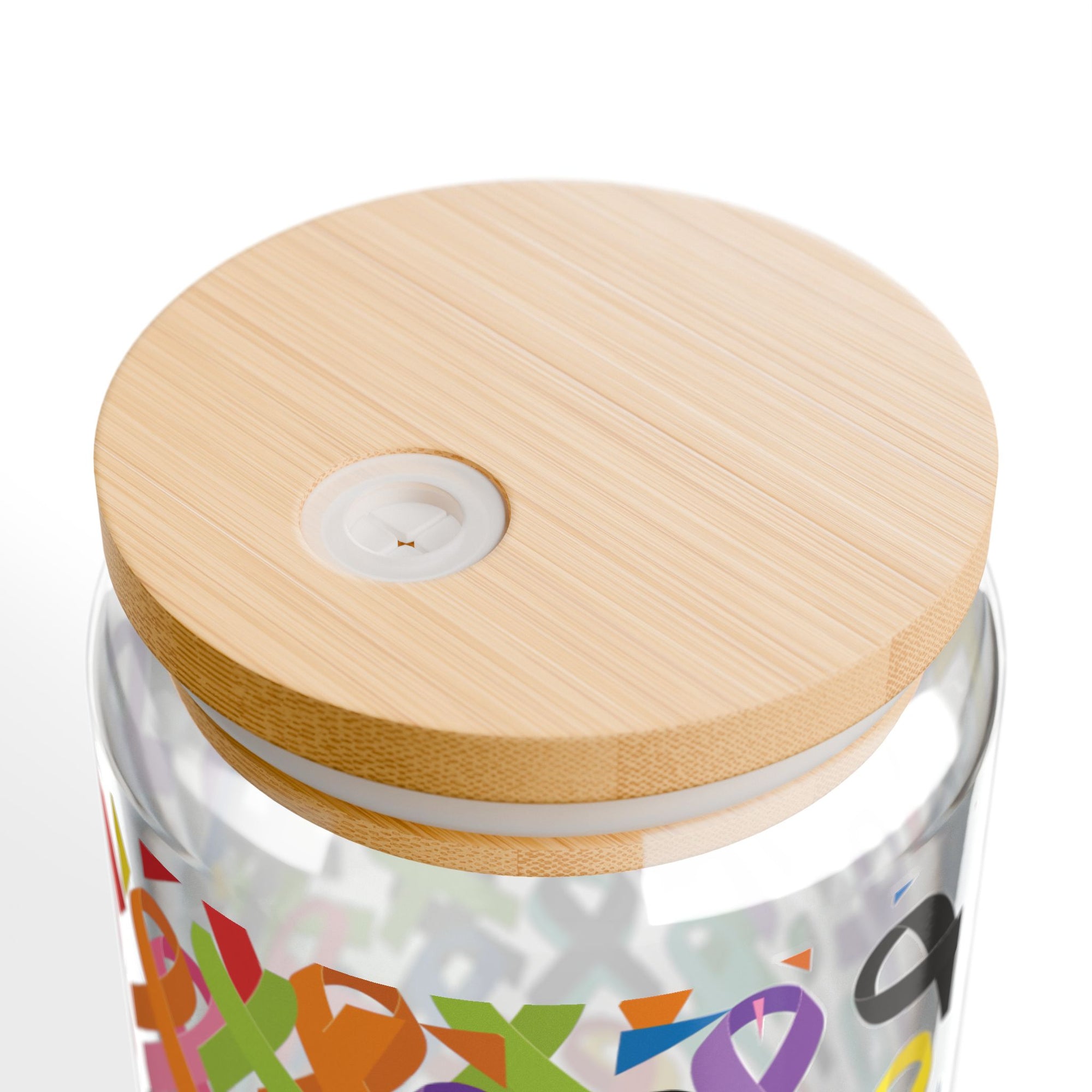 Iced Out Bamboo Coffee Glass (Ribbons)