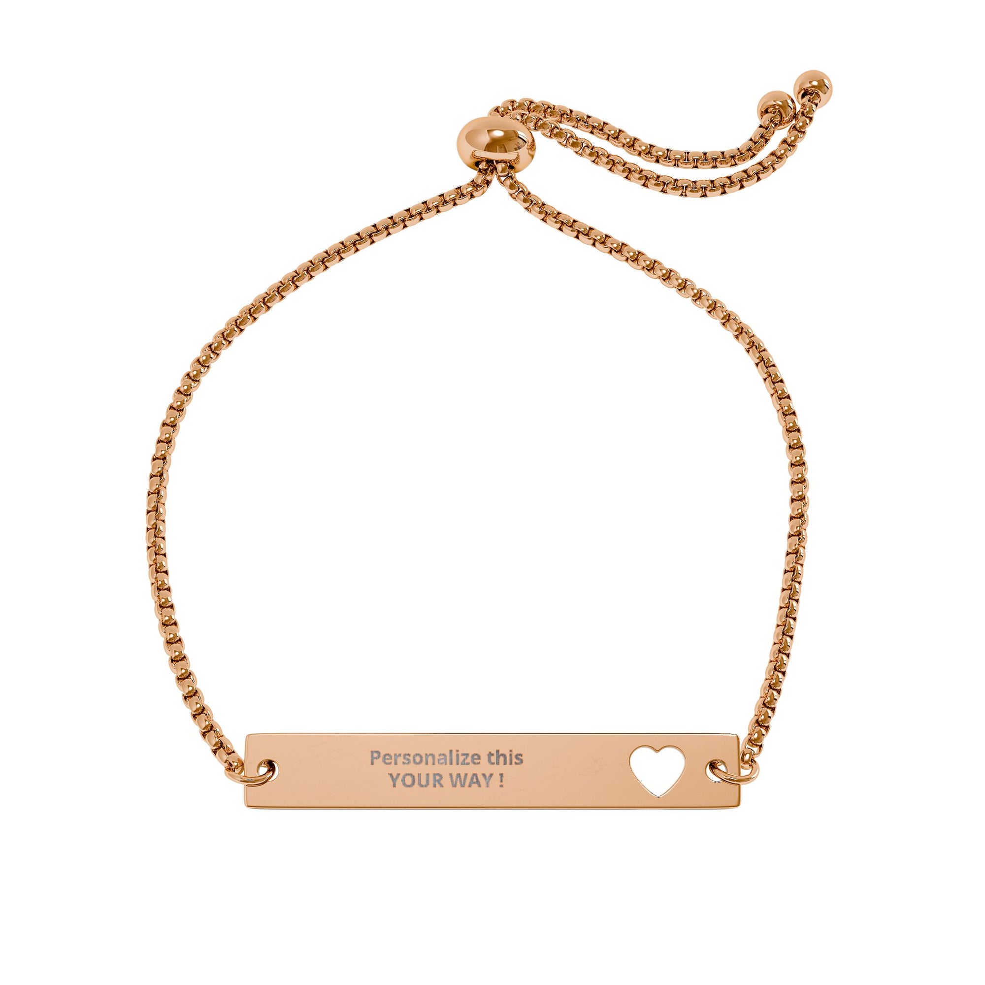 Heartbeat Bar Bracelet (Engravable)