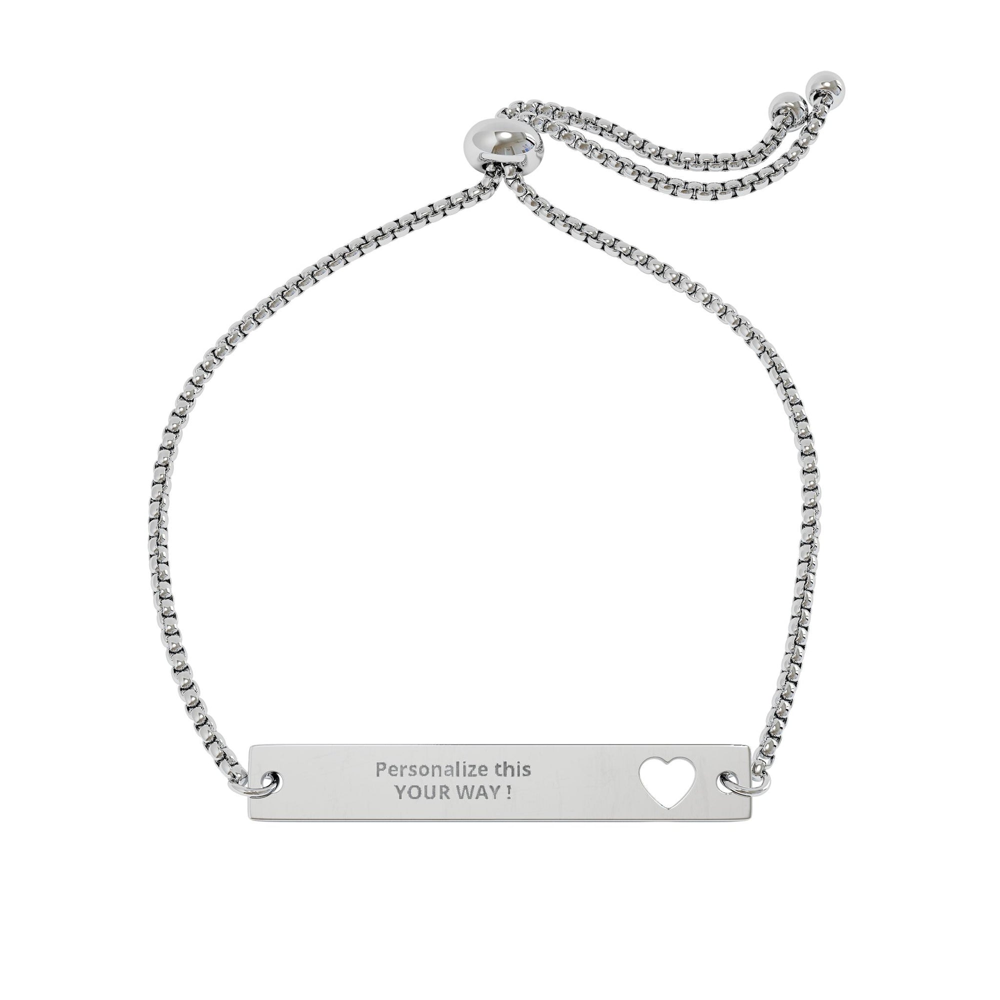Heartbeat Bar Bracelet (Engravable)