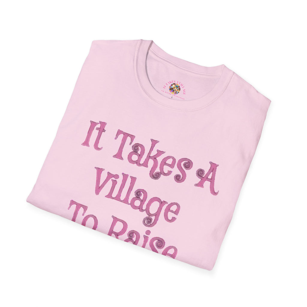 Community Quote T-Shirt, Softstyle T-Shirt, Unisex Tee, Gift for Friends, Village Pride, Casual Wear, Positive Message