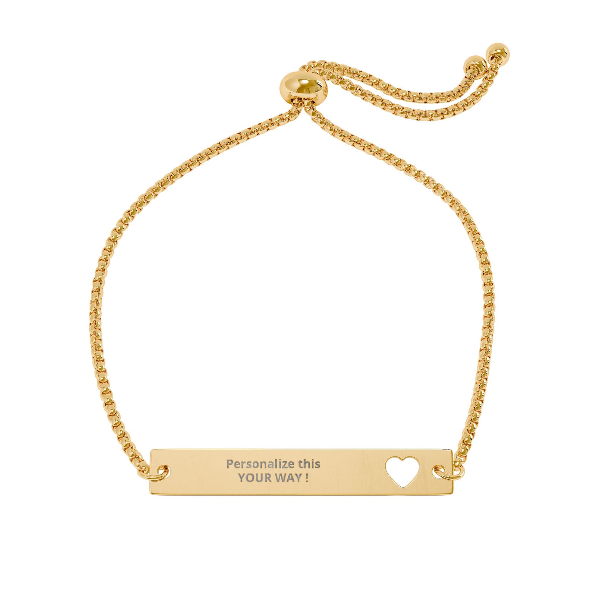 Heartbeat Bar Bracelet (Engravable)